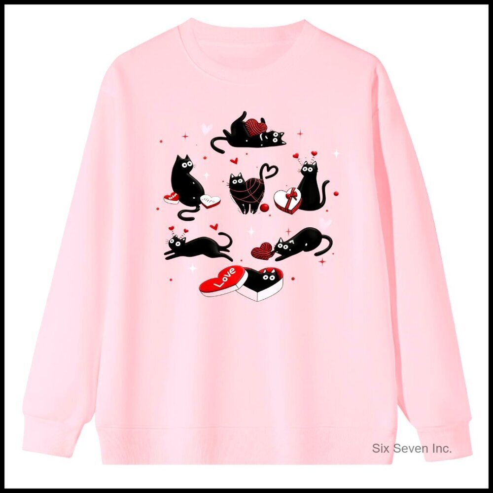 Fitted Crewneck Sweatshirt Long Sleeve Graphic Pullover Casual Chic Tops